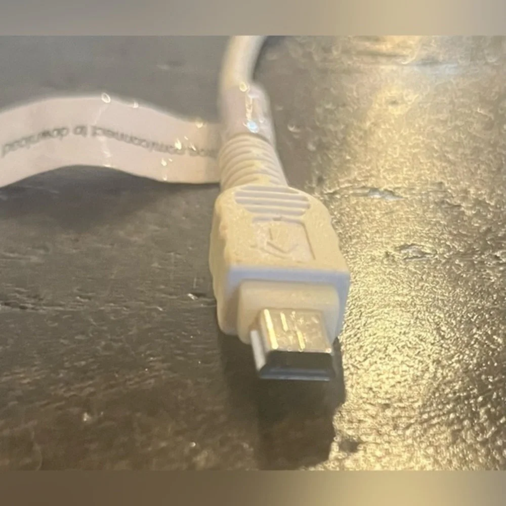 2 pcs Mini-A USB to USB-A Cable in White E308334 AWM 2725 28AWG 30V Data Charger